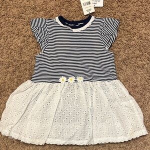 Striped Navy and White Kids Dress